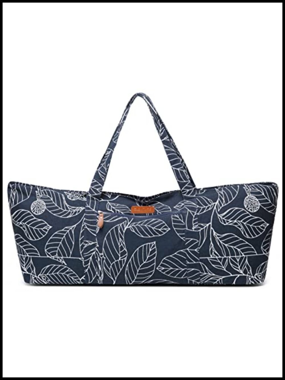 Large Yoga Mat Bag Full Zip Gym Tote Canvas Fits Thick Mats
